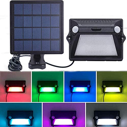Preisvergleich Produktbild Farbwechsel Solar Gartenleuchten Außenscheinwerfer, 26Ft 180 ° Bewegungssensor Lichtbeleuchtungsverzögerung 30S geht aus, Farbe Nachtlicht Dekorative Beleuchtung für Gartenweg Baum Schwimmbadwand