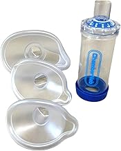 CURA FARMA ChamberNeb - Spacer for Children, Adults and Infants - Room Spacer for Spray with Predosed Puff and Asthma Medications, Suitable for Paediatric Use - Kit with 3 Masks