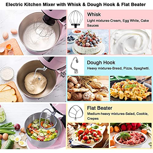 RXF Küchenmaschine,Knetmaschine,Teigmaschine,Mit Fleischwolf Und Saftmixer 6 in 1 800W Kippkopf Multifunktionaler Küchen… – Bild 6