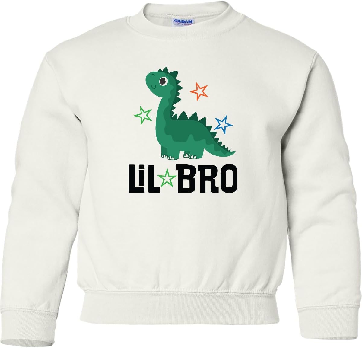 inktastic Little Brother Announcement Boys Dinosaur Youth Sweatshirt