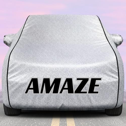 Image of Kings of Cover New Silver 100% Waterproof Amaze Car Cover | Polyester Car Body Cover for Rain & Sun | UV Protection, Dustproof, Scratch Resistant, Windproof, Heat Resistant, Custom Fit