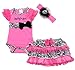 Baby butterfly headdress & Baby Girl's Dress Suits Romper Type YSQH6333, Pink, 9-12 Months,US 12M