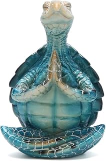 NEWUEINCN Sea Turtle Meditation Yoga Decor-Summer Meditation Yoga Turtle Decor-Garden Statue Meditating Sea Turtle Sculptures for Collection, Zen Yoga Turtle Figurine for Home Office Decorations