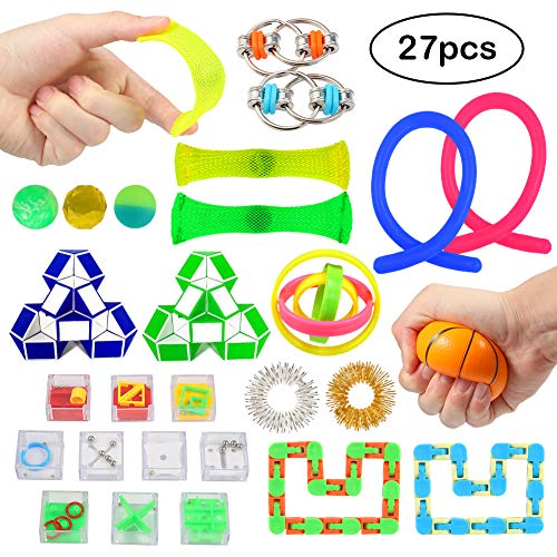 Twister.CK 27PCS Sensory Toys Set, Jouet Anti-Stress et d'anxiété pour Enfants et Adultes, Jouets spéciaux pour des Cadeaux d'anniversaire, Prix de la Salle de Classe, Carnaval