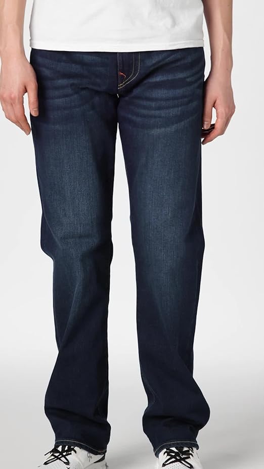 True Religion Men's Ricky Single Needle Straight Leg Denim Jeans
