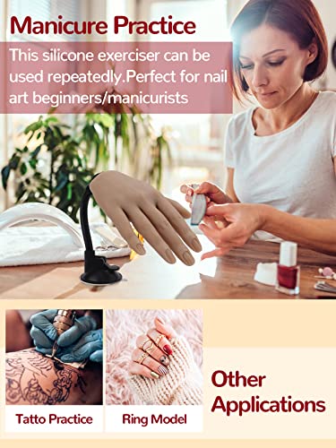 Silicone mains d'entraînement pour ongle avec 100 faux ongles Yokilly chez soi
