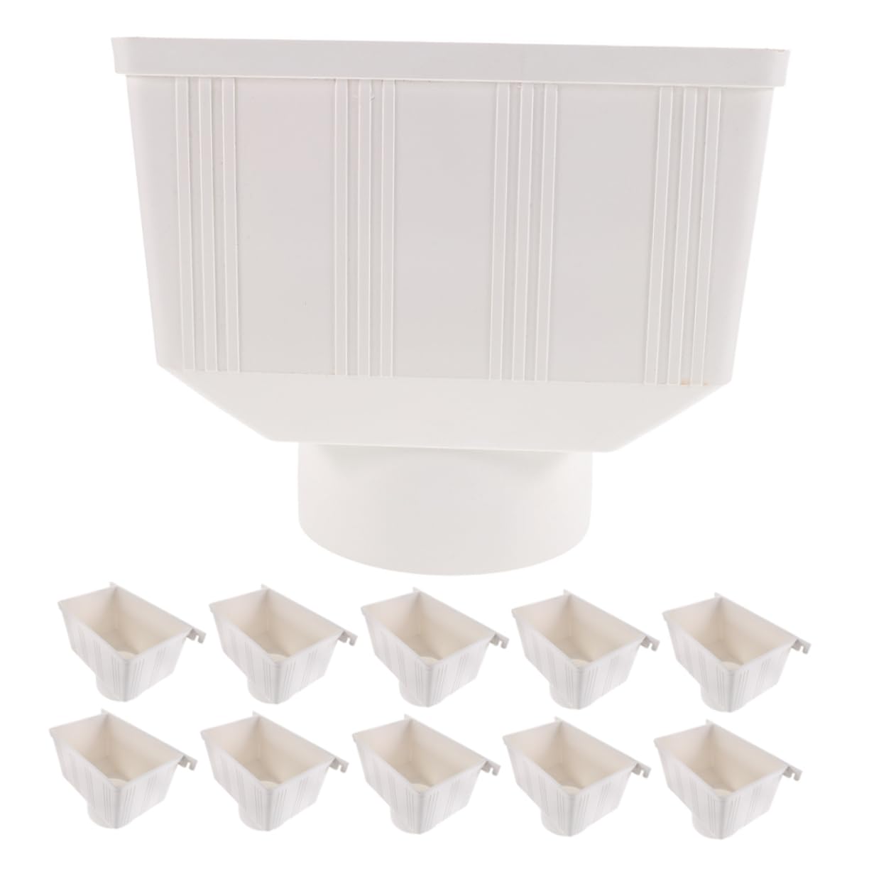 Conector de Bajante de Lluvia Pvc Blanco para Canalón Exterior