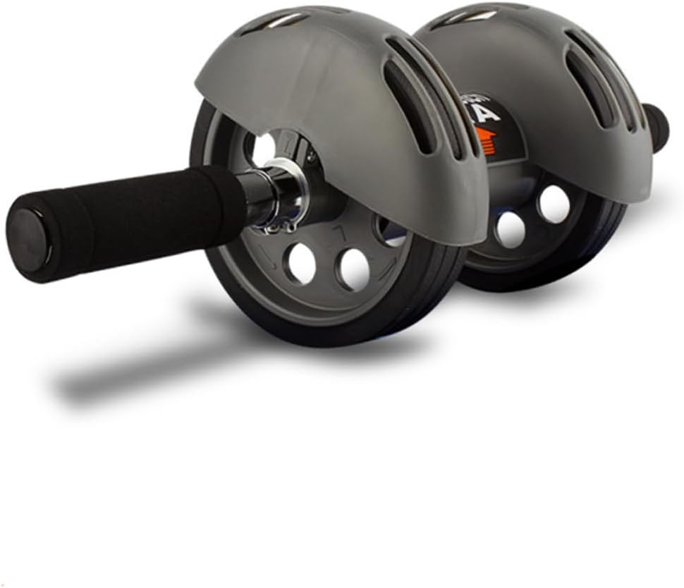 Automatic Rebound Ab Wheel with Dual Wheels and Blue Kneeling Pad Abdominal Roller for Core Workout Muscle Toning and Fitness Training at Home Gym