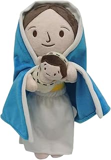 Q Version of Jesus Plushies Toy, Christ Virgin Mary Holding Baby Jesus Plush Doll, Catholic Gift Guardian Doll, Soft Stuffed Cartoon Donkey Animals, Holy Religious Collectibles Gift