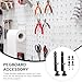 minkissy 2 Pieces Pegboard Install Clips Stand Mounting Accessories Pegboard Installation Tool Compatible with Industrial Peg Hooks for Garage Workshop Organization