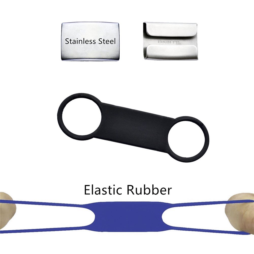 LaReine Silent Slide On Pet ID Tags, Personalized Laser Engraved on Collar, Colored Elastic Silicone Band and S/M/L/XL Black Stainless Steel Cat Dog Name Plate (Colored, S-XL)