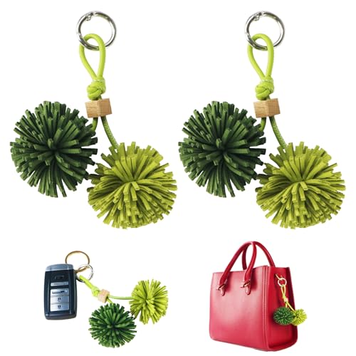 Porte-clés personnalisés en cuir vert pour sac à dos au quotidien dynamique