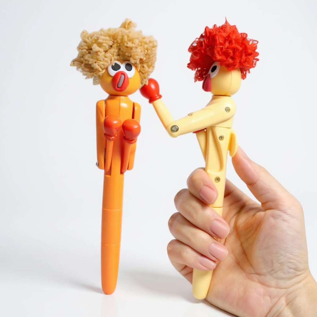Curly Boxers Boxing Action Ball Pen Set of 2 | Cute Curly Hair Design with Punching Hands | Smooth Writing Fun Pen for Kids | Birthday Return Gift, Diwali, Christmas, New Year Kids Stationery Curly Boxers Boxing Action Ball Pen Set of 2 | Cute Curly Hair Design with Punching Hands | Smooth Writing Fun Pen for Kids | Birthday Return Gift, Diwali, Christmas, New Year Kids Stationery