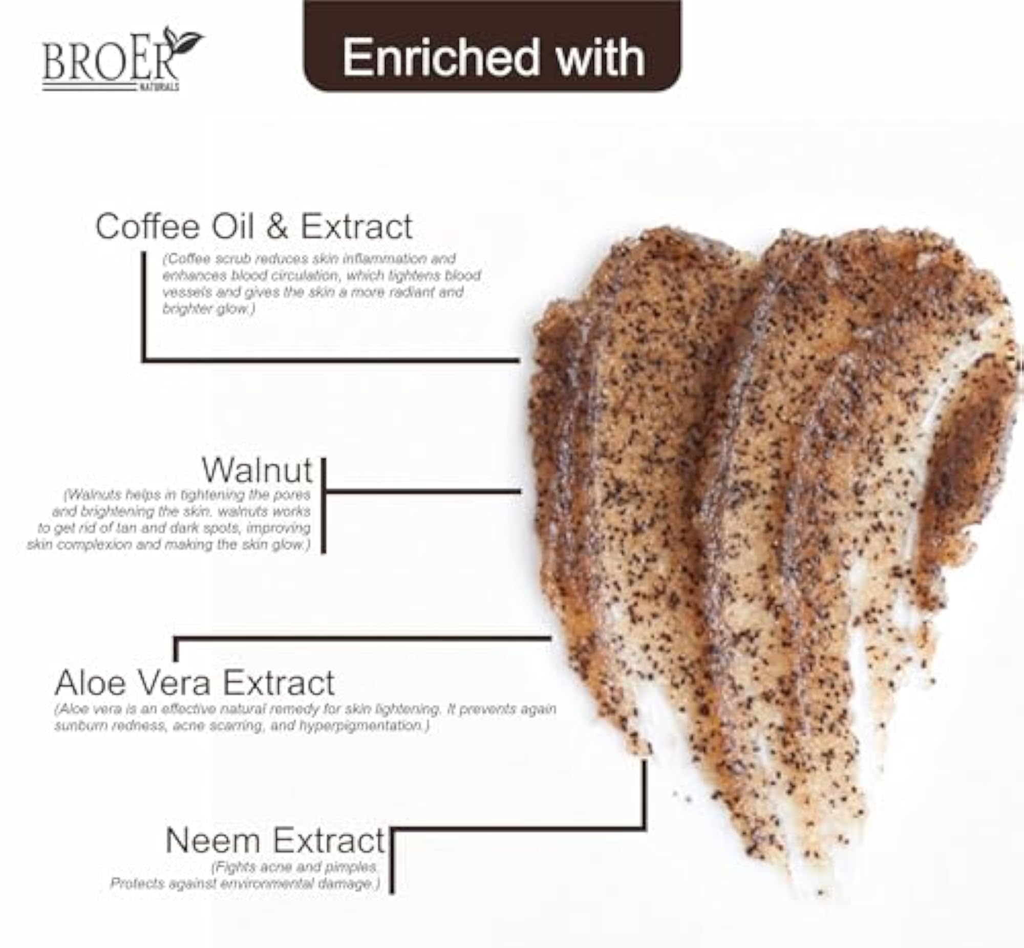 De Tan Exfoliating Coffee Face Scrub, 100g