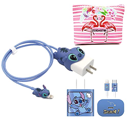 Apple Data Cable ZOEAST TM DIY Animal Cartoon Cable Protector 18W 20W USB Charger Saver Charging Data Earphone Line Bite Organizor Compatible with All iPhone 11 12 Pro Max Mini etc USB Wire Stitch