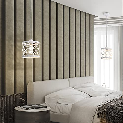 Antique House White Pendant Light Fixtures Modern Chandeliers 1-Light Foyer Light Small Pendant Lights Kitchen Island