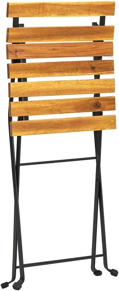Folding Patio Chairs 2 pcs,Outdoor Patio Furniture,Lawn Chairs,Bistro Set,Kitchen Chairs,Patio Furniture Set,Lounge Chairs,Foldable,for Camping,Beach,Garden,Steel and Solid Acacia Wood