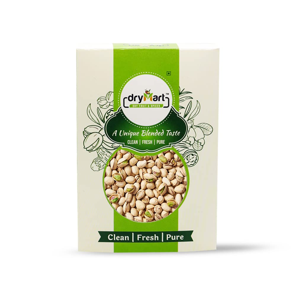 DRY MART Pistachio Cutting Slice Unsalted | Unsalted Pista Dry Fruit Super Crunchy and Delicious Healthy Snack | Pista Dry Fruit | Dry Fruit Shelled Whole Nuts | Sada Slice Pista Dried Fruit