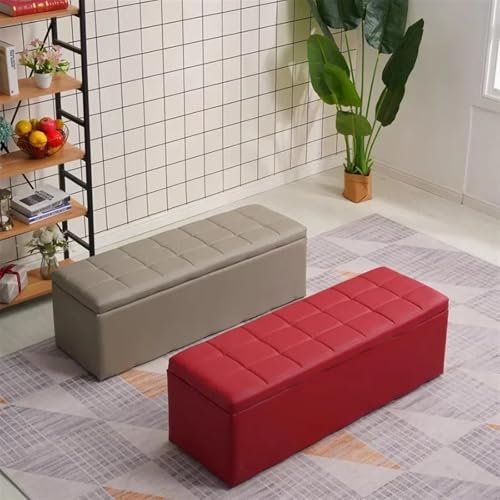 Banc à chaussures multifonction avec coffre de stockage blanc