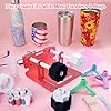 LFSUM 2X Double Cup Turner for Crafts Tumbler,Cup Turners for Tumblers, Cup Spinner Machine Kit,Tumbler Spinner for Epoxy,Glitter Epoxy Tumblers (Rose Gold) #2