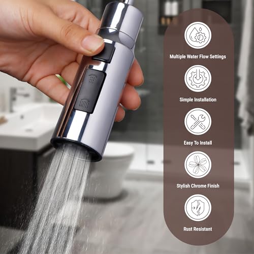 Image of Amazon Basics Tap Extension for Kitchen Sink - Pack of 1 | 3 Flow Modes | Flexible Faucet Extender for Taps | Aerators for Water Tap | Upto 80% Water Saving - Compact