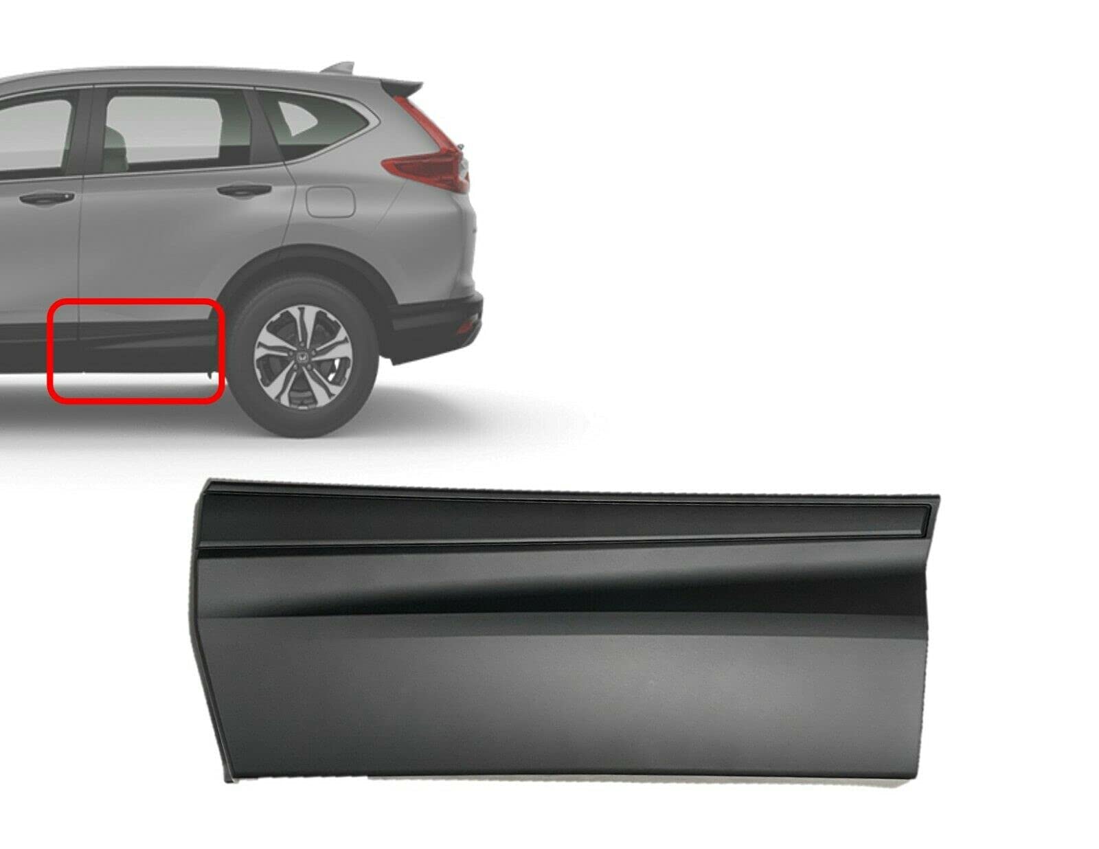 Door Lower Molding/Door Garnish Fit for 17-21 Honda CR-V Rear Left, Without Chrome Trim, Replaces OEM 75333-TLC-A01, 75126