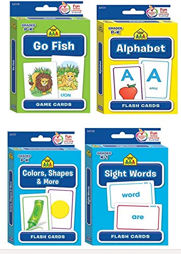 School Zone Flash Cards Pk of 4