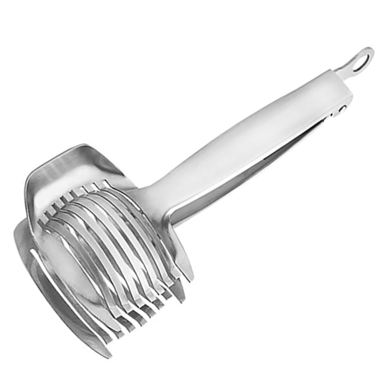 Unomor Stainless Steel Tomato Slicer and Lemon Cutter Versatile Kitchen Gadget for Precise Vegetable and Egg Slicing for Tomatoes Onions and Lemons