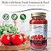 MUZZARELLI FARMS® Crushed Sweet Berry Tomato | Gift Ready | Jersey Fresh® Flavorful | Family Recipe for 60 years - No Gluten, Low Carb - No Preservatives - All Natural -26 fl oz Glass Mason Jar | Hand-Selected Tomatoes Bottled for Peak Freshness and Flavor. Made in Vineland, New Jersey USA