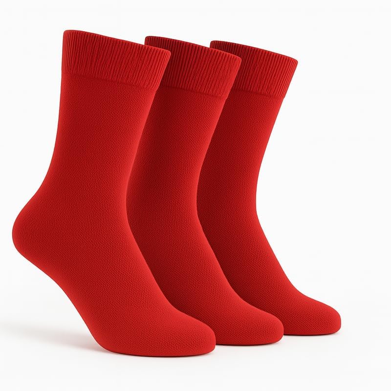 Image of Wens Plain Dark Socks for Girls, Boys, Kids & Men of All Ages (Pack of 3) | Heavy Elastic, Streachable & Comfortable Fit