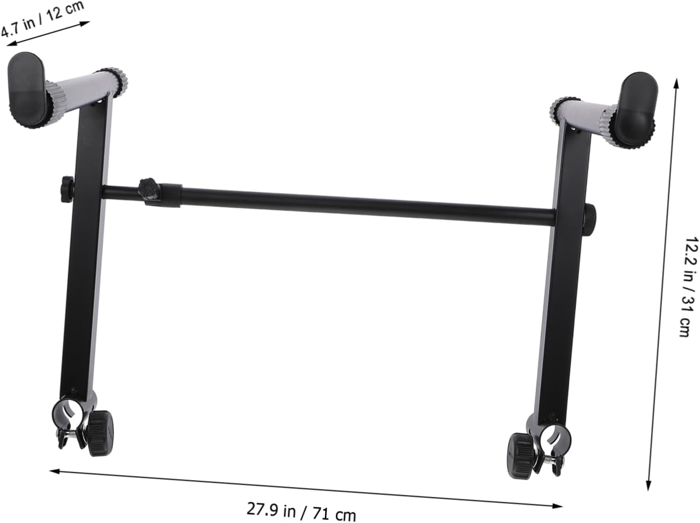 ibasenice Electric Keyboard Piano Stand Double Keyboard Stand Second Tier Sturdy Portable
