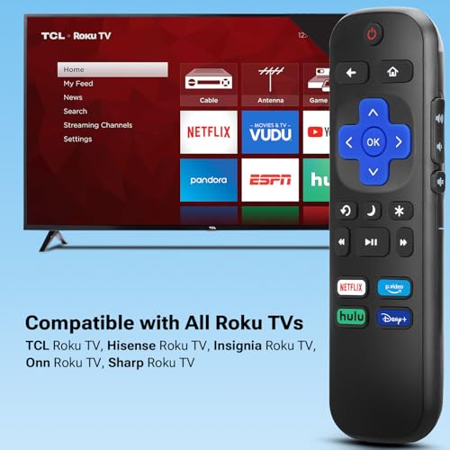 Image of for Roku TV Remote Control Replacement, Compatible with TCL /Hisense /Onn /Insignia /Sharp /Roku TVs