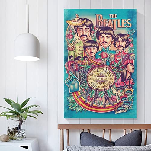 Poster de groupe de rock britannique The Beatles – Décoration murale rétro pour la maison, la chambre à coucher, 60 x 90… - Les Beatles, Paul McCartney, John Lennon, RIngo Starr, George Harrison Poster de groupe de rock britannique The Beatles - Décoration murale rétro pour la maison, la chambre à coucher, 60 x 90… – Image 6
