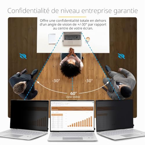 StarTech.com Filtre de Confidentialité Tactile de 14' 16:10 Écran de ConfidentialitéFiltre Antireflet Protecteur d'Écran d'Ordinateur Portable avec - vue 3