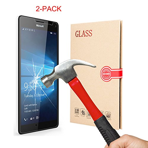 BACAMA Tempered Glass Screen Protector for Microsoft Lumia 950XL (2015 Released) [2-Pack] HD Clear 99% Touch Screen Responsive