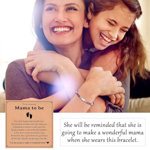 Image of Mothers Day Gifts for Mom Aunt New Mom to Be Mother in Law | Tiny Stone Bracelets Birthday Christmas Jewelry Presents for Bonus Mom Women