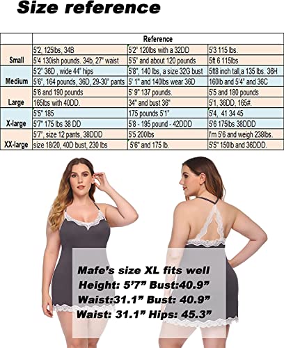 Image of Avidlove Womens Nightgown Sexy Lace Sleepwear V Neck Full Slip Chemise Lingerie Cotton Night Gowns Babydoll Sleepshirt