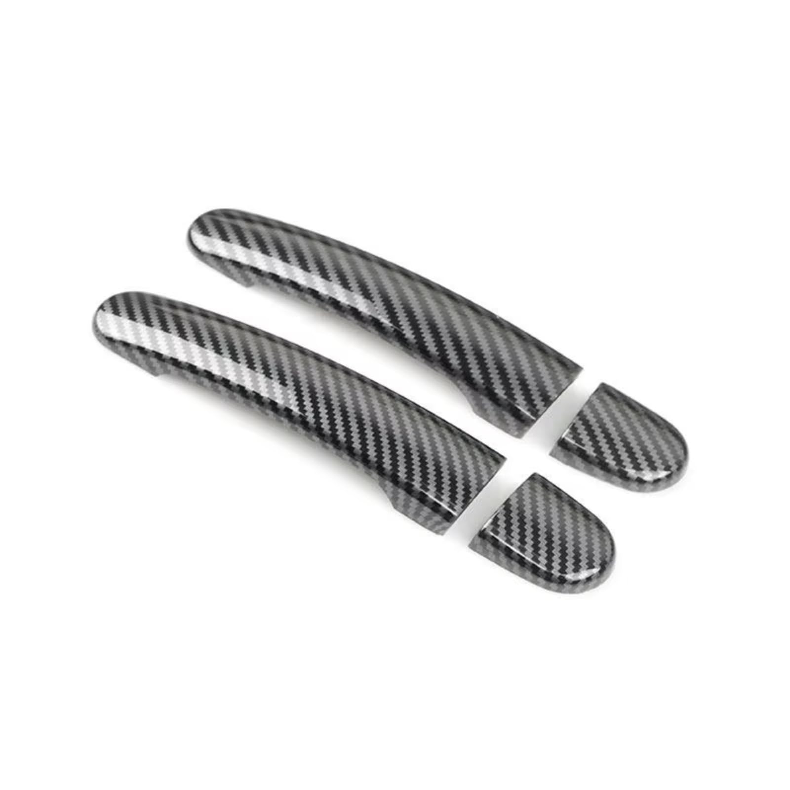 Rcuihgfb One Color Door Handle Shell Compatible With Vw For Golf Mk5 2005-2009 For Rabbit 2004-2009 Car Exterior Door Handle Cover Sticker Trim Set(Carbon Texture C)