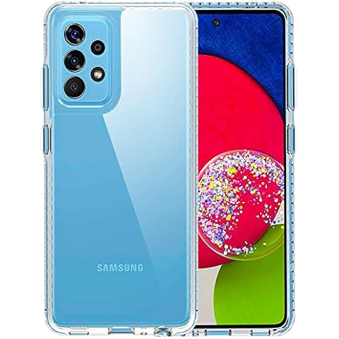 OWKEY Case for Samsung Galaxy A52 5G&4G / A52s 5G Shock Absorption Bumper Cover Hard PC+Soft TPU Rubber Slim Fit Anti-Scratch Shockproof Phone Case Cover for Samsung Galaxy A52 / A52s (Clear) Cover