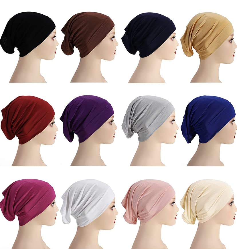 Under Scarf Hijab Cap- 12 Pieces