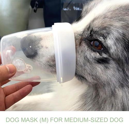 STARSUM Pet Nebulizer for Dogs, Dog Nebulizer and Inhaler Mask for Dog, Low Noise and Light Weight, Suitable for Medium-Sized Dogs M