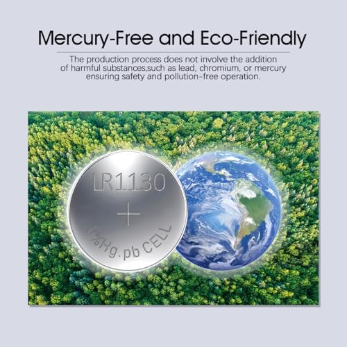 XUNIUZERO 40 Pack LR1130 AG10 Battery 1.5V Long-Lasting Alkaline Button Cell Batteries — view 7