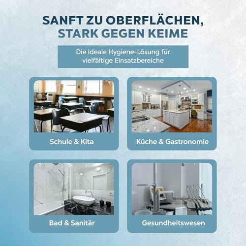 STERILYTE Flächendesinfektionsmittel 1 x 500 ml – Nachhaltig, alkoholfrei & hochwirksam - Desinfektionsmittel für Flächen vielseitig einsetzbar – MADE IN GERMANY