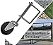 Gate Caster gate Wheel 4”, Heavy Duty Gate Caster Wheel with Spring Loaded,Universal Mount Pate, 250-500 lbs Load Capacity, 4 Inches Rubber Wheel(Two PCS)