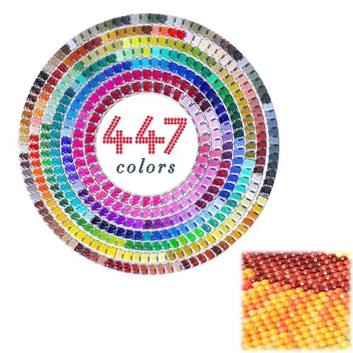 Pintura diamante redondos Helweet de 447 colores para diseños brillantes y decoración de uñas