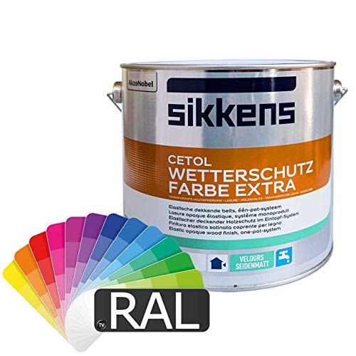 Sikkens Cetol Wetterschutzfarbe (RAL-Farben) 2,5l - getönt nach RAL - Wunschfarbton