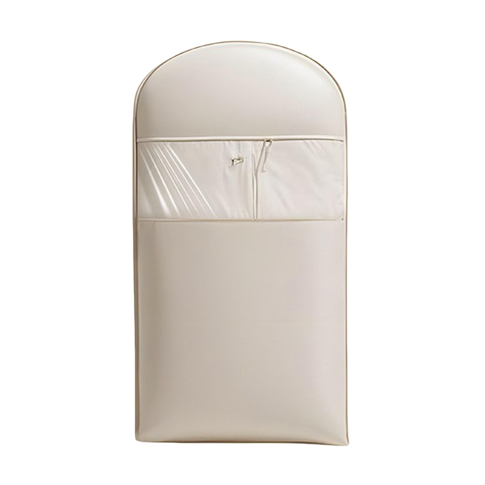 Clothes Covers Protector Bags Space Saving Hanging Garment Bag With Self Compression Zipper Dust Cover Clothes Bags Transparent Visibility For Closet Storage(Beige,XL)