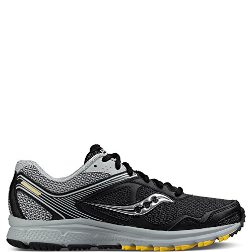 Saucony Men's Cohesion TR10 Trail Runner, Black/Grey/Yellow, 10.5 M US