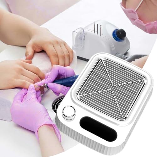 Gungtj ネイルダストコレクター 大風量設計 - 80W ネイルダスト吸引機 - 女性や母のための低騒音マニキュア用品 フィンガーネイルバキューム