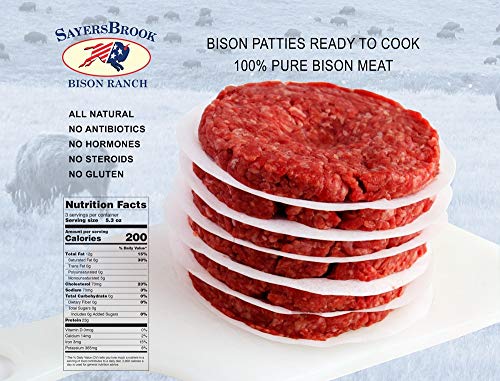 Sayersbrook Bison Ranch - Bison Burgers - 5.33 oz patties x 12 - 4 lbs total - Thumbnail 2